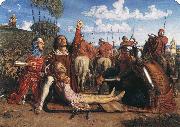 William Holman Hunt Rienzi vowing to obtain justice for the death of his young brother slain in a skirmish between the Colonna and the Orsini factions Germany oil painting artist